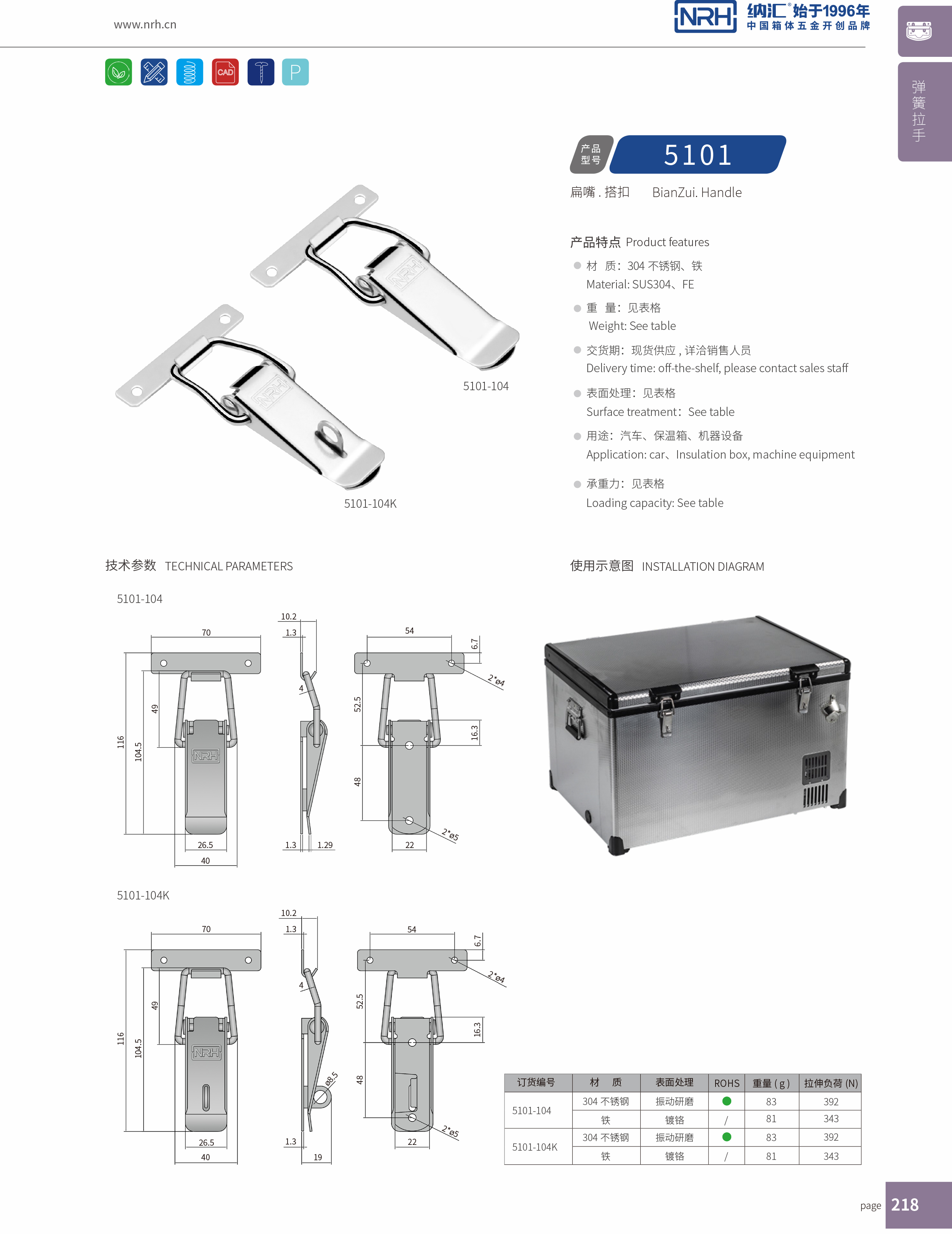 扁嘴糖心APP官网5101-104k工業箱扣_除塵器鎖扣_NRH糖心视频在线观看糖心APP官网 