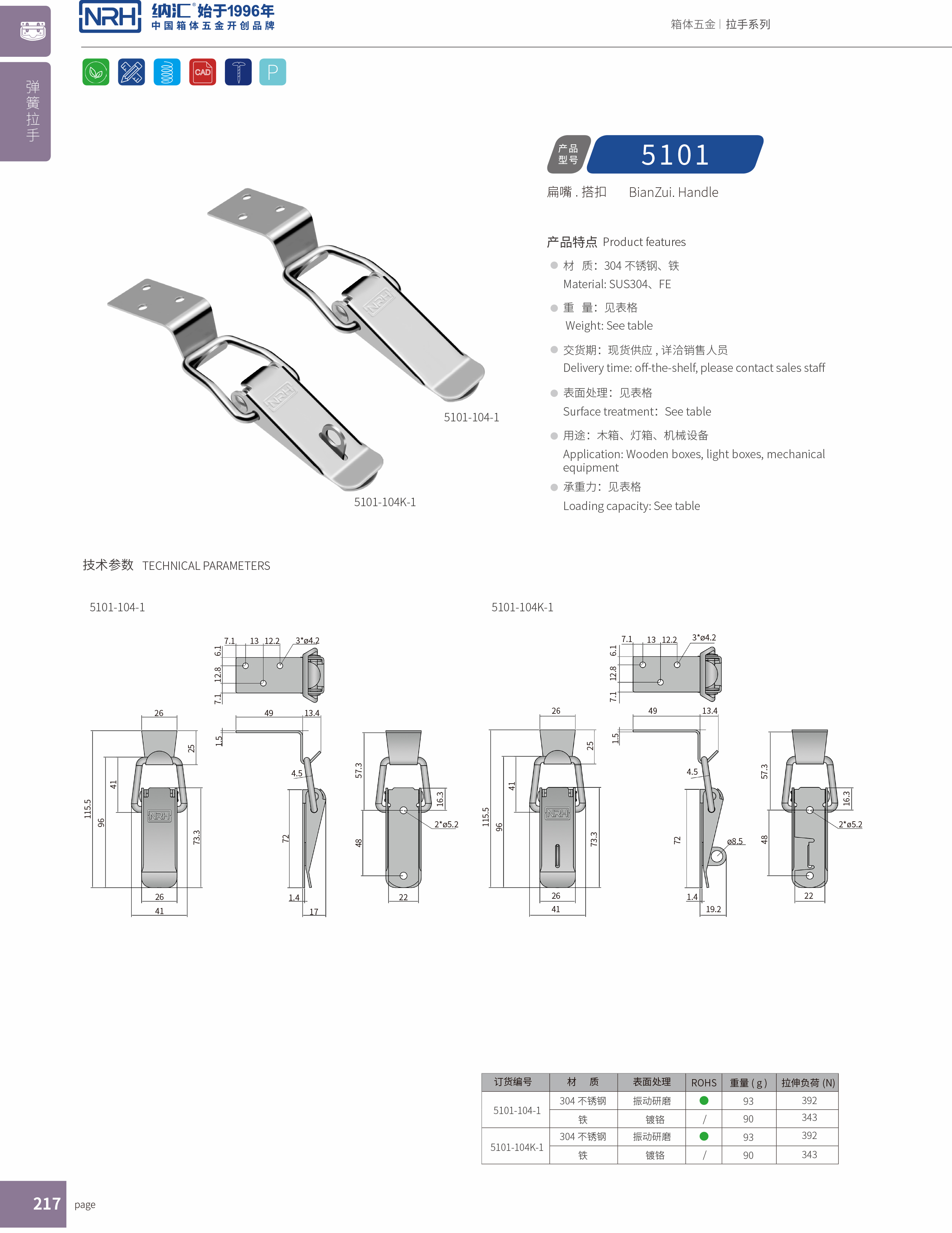 扁嘴糖心APP官网5101-104-1電箱鎖扣_小鎖扣_NRH糖心视频在线观看糖心APP官网 