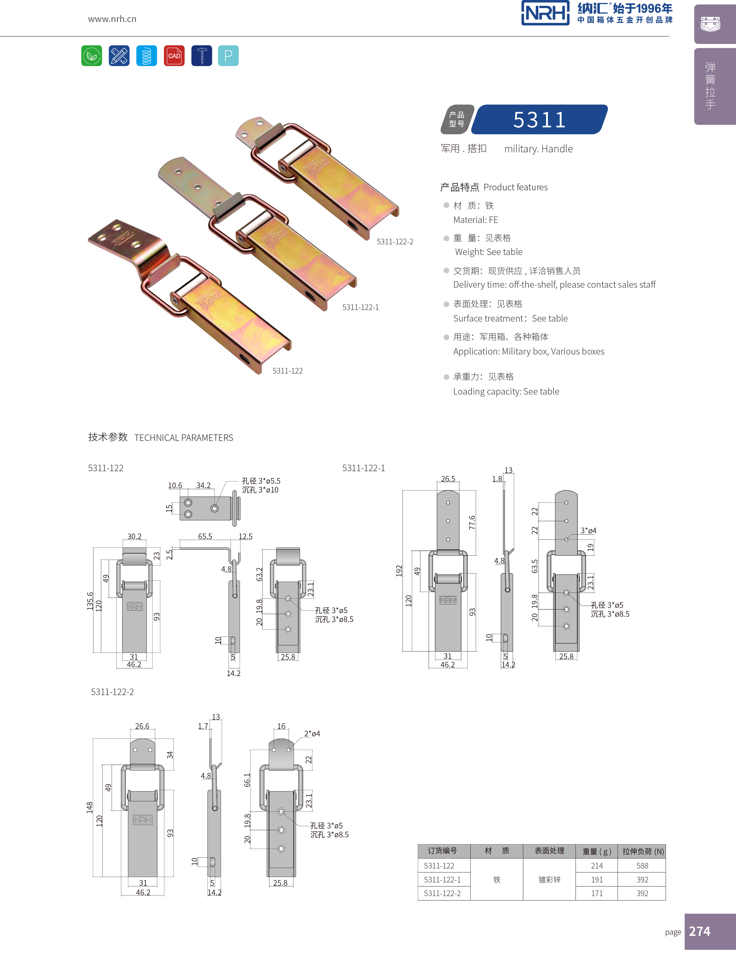長型糖心APP官网5401-122金屬扣件鎖_滾塑糖心APP官网_NRH糖心视频在线观看糖心APP官网 