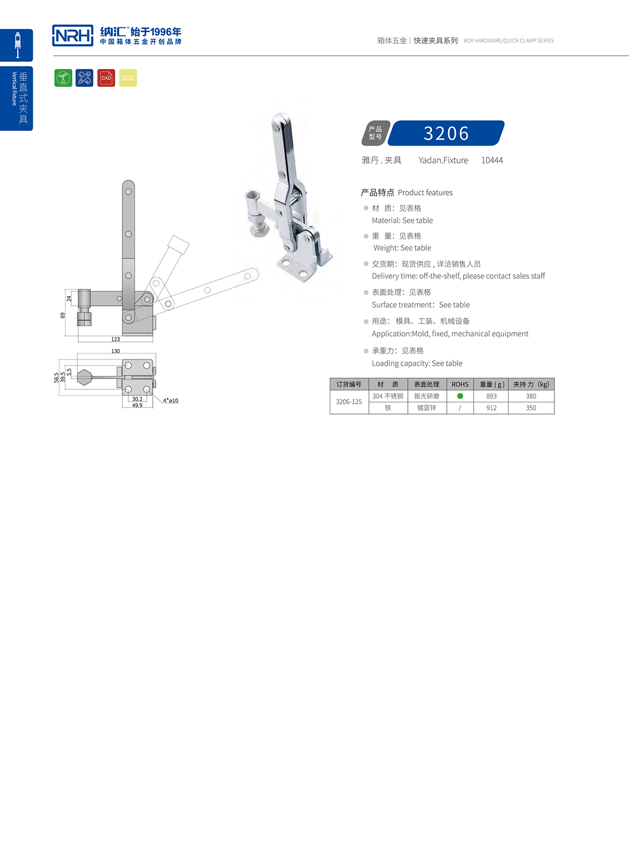 NRH/糖心视频在线观看 3206-125 電櫃箱鎖扣