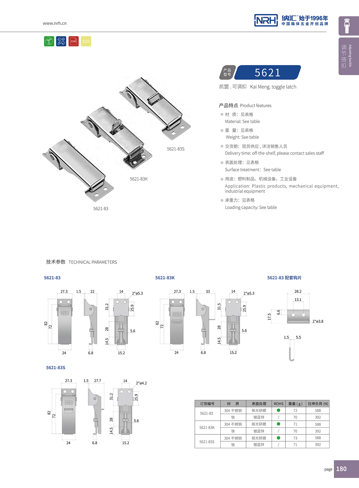  糖心视频在线观看/NRH 5621-83 機櫃箱鎖扣