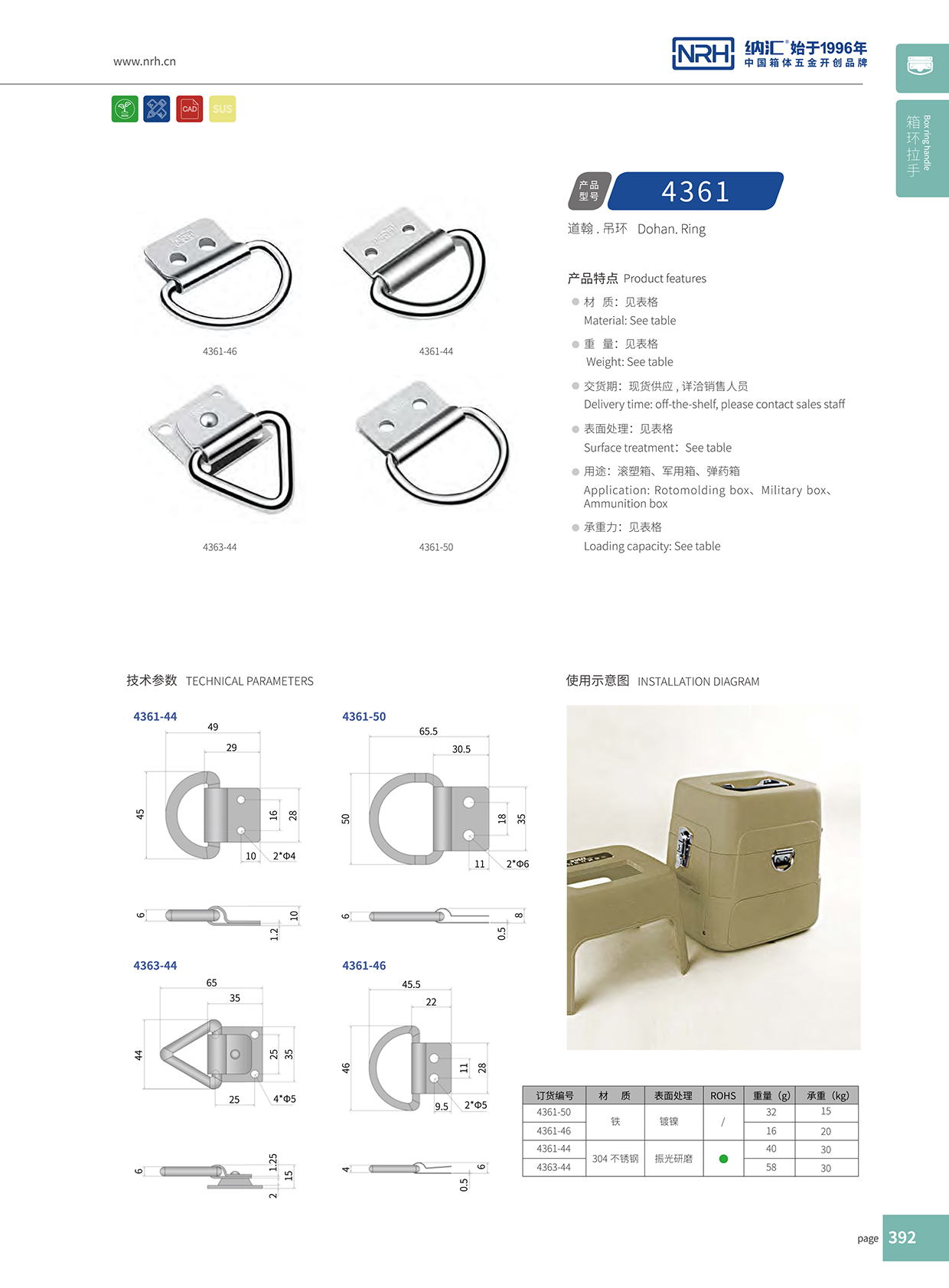 糖心视频在线观看/NRH 滾塑箱吊環 4363-44