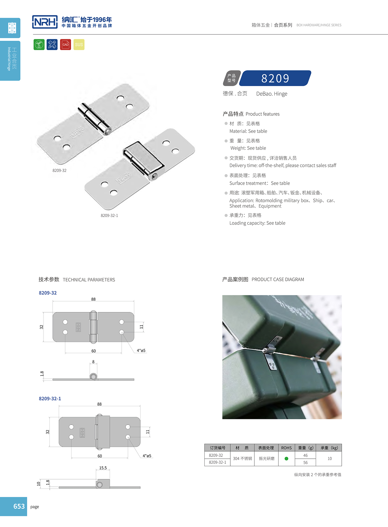 8209-32控製櫃鉸鏈