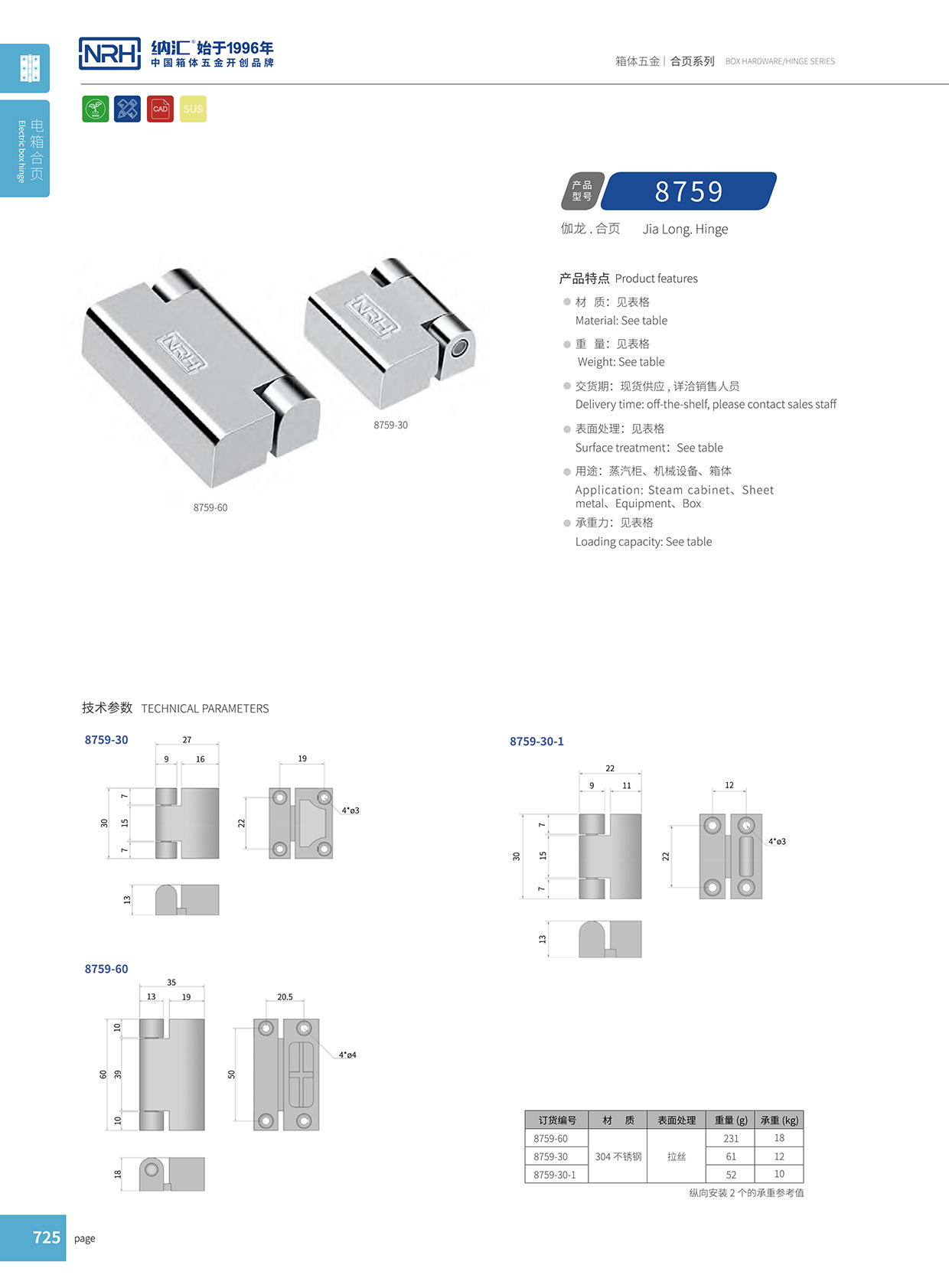 糖心视频在线观看/NRH 8759-30 車貨櫃長鉸鏈