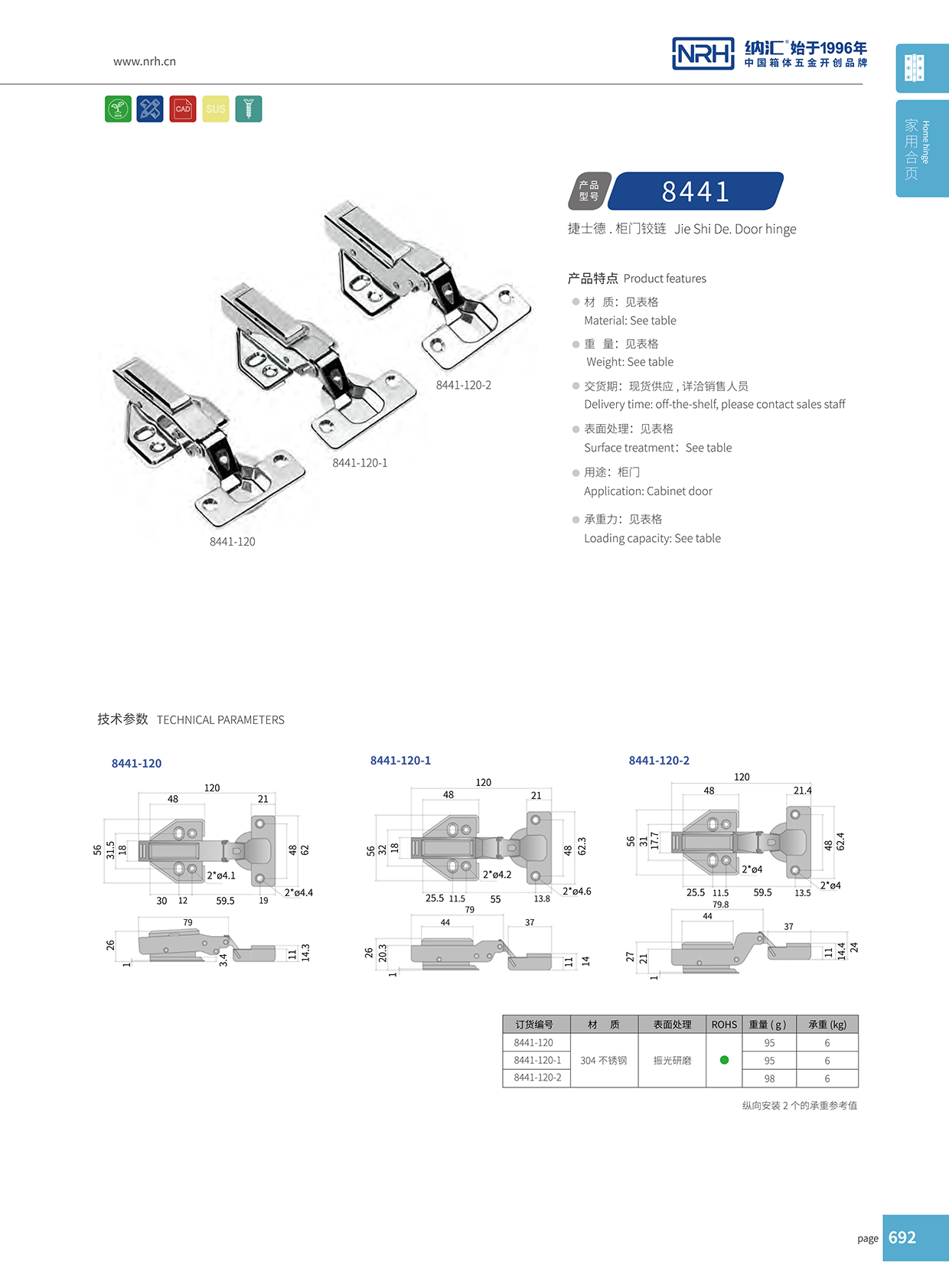  糖心视频在线观看/NRH 8442-120-1 吹塑箱鉸鏈